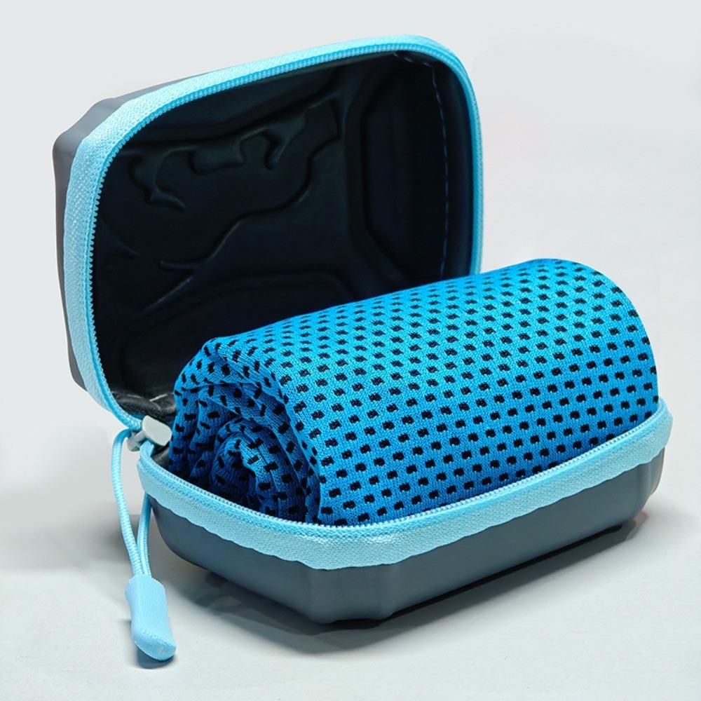 Portable Polyester Cooling Towel EVA Case Absorbent Quick Dry Towel Microfiber Ice Towel Outdoor