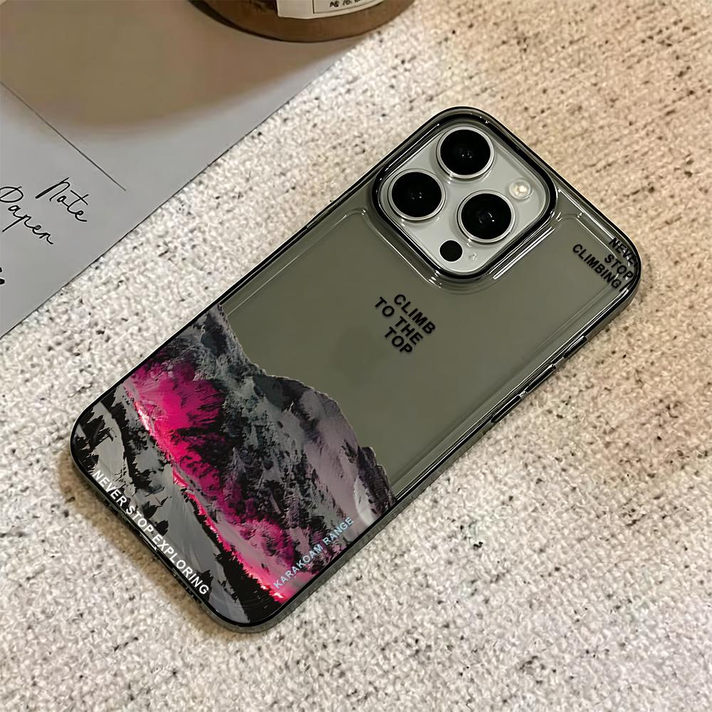 Иллюстрация Снежной Горы Чехол для Телефона Для iPhone 14 Pro Max 16 15 14 Pro 13 17 Air 12 11 15 Plus Ударопрочный Силиконовый Мягкий Чехол