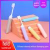 Складная дорожная зубная щетка для взрослых с мягкой щетиной «Макарон» (5-Pack)