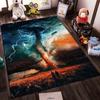 "Stormy Tornado and Lightning Landscape Carpet for Living Room" Suitable for use as an anti-slip for living room bedroom sofas