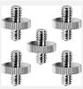 1/4" Male To 1/4" Male Threaded Metal Adapter 1/4 Inch Double Male Screw Adapter Supports Tripod Stand Camera Accessories