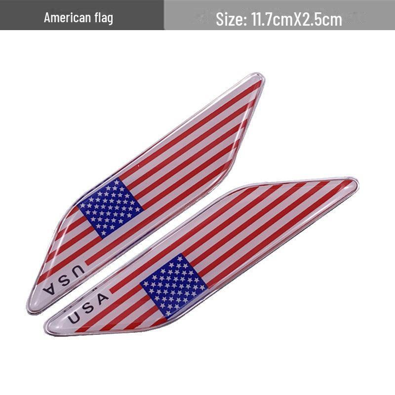 Декоративная металлическая наклейка для крыльев европейского автомобиля - Германия Франция Италия Канада