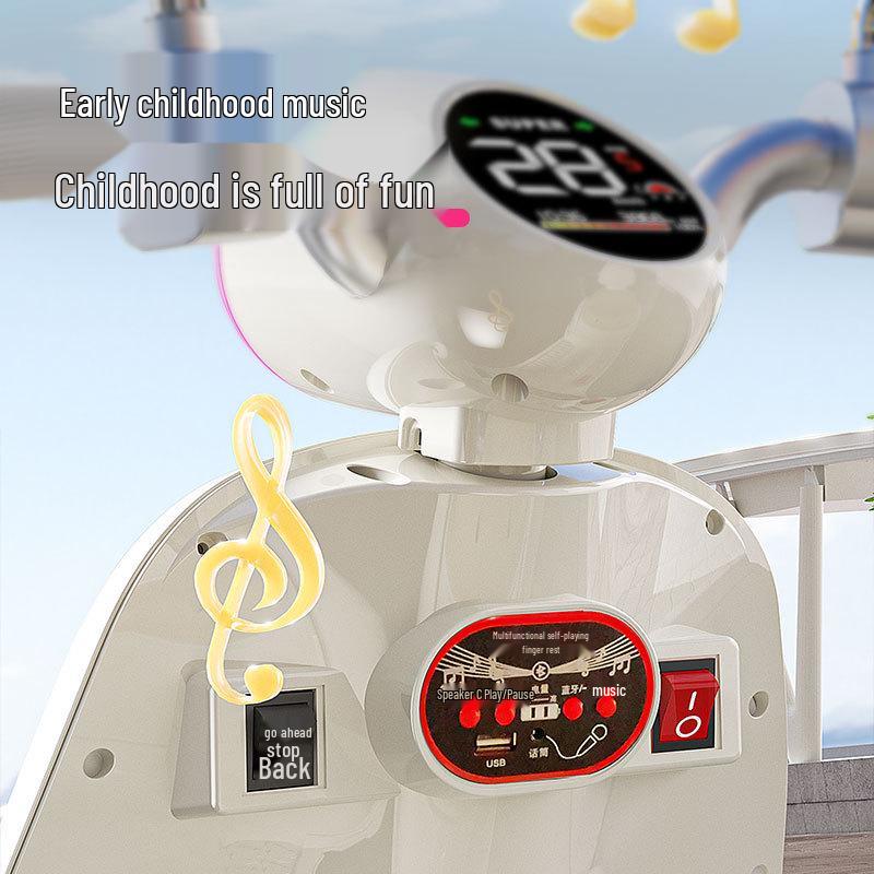 Детский электрический трехколесный велосипед 2024 года для мальчиков и девочек, возраст 3-12 лет, с большим запасом хода, можно толкать.