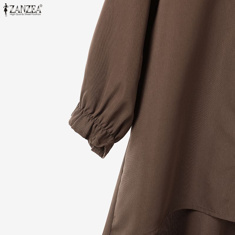 ZANZEA Женские комплекты из двух предметов: блузка с длинным рукавом и длинные брюки, повседневные