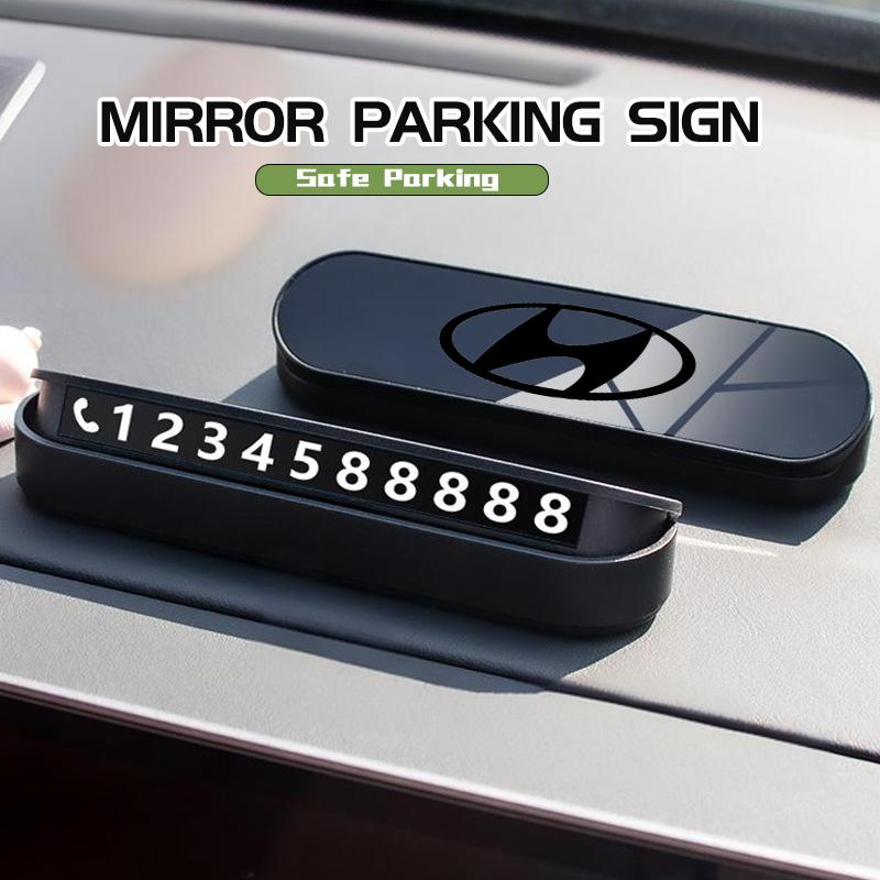 Car Phone Number Plate Temporary Parking Card Stop Sign Plate For Hyundai Azera GDI i10 i20 i30 i40 ix20 ix35 Sonata Santafe B32