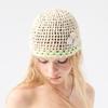 Thin Beanies Hat Bohemian Style Hollow Out Knitted Hat Sweet Weave Cap Outdoor