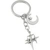 Bag Pendant Y2K Keychains Polishing Star Keychains Jewelry Gift Star Moon Key Rings  Women Men