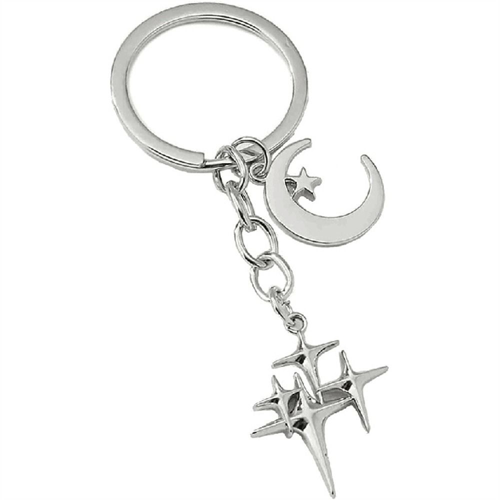 Bag Pendant Y2K Keychains Polishing Star Keychains Jewelry Gift Star Moon Key Rings Women Men
