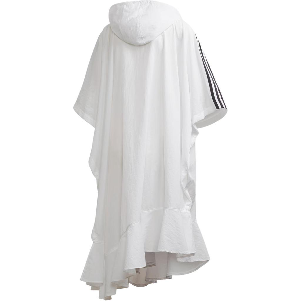 Adidas Originals J Koo Hooded Striped Long Cape Women Outerwear White FT9871