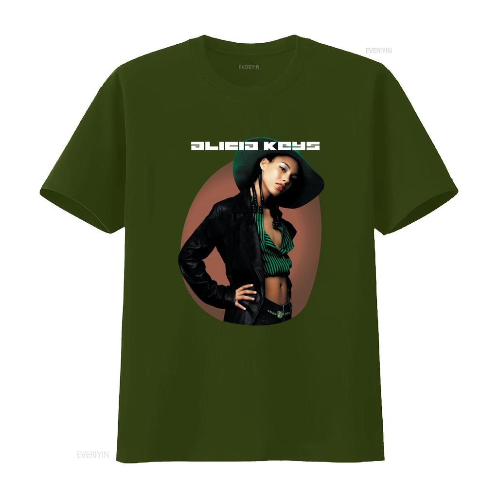 Vintage 2002 Alicia Keys Tour Concert T Shirt Black Medium Retro Style Music Lover vintage Washed Stylish Comfortable Versatile