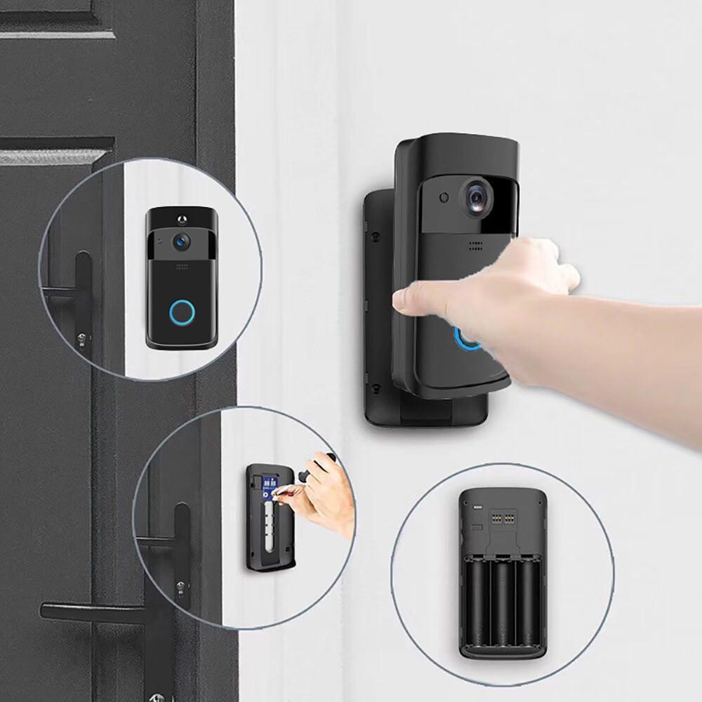 Wireless Smart Doorbell Camera Wifi Wireless Call Intercom Video-Eye for Apartments Door Bell Ring for Phone Home Security Cam
