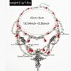 Gothic Style Cross Necklace, Retro Dark Punk Style Ladies Necklace, for Halloween Easter Birthday Gift