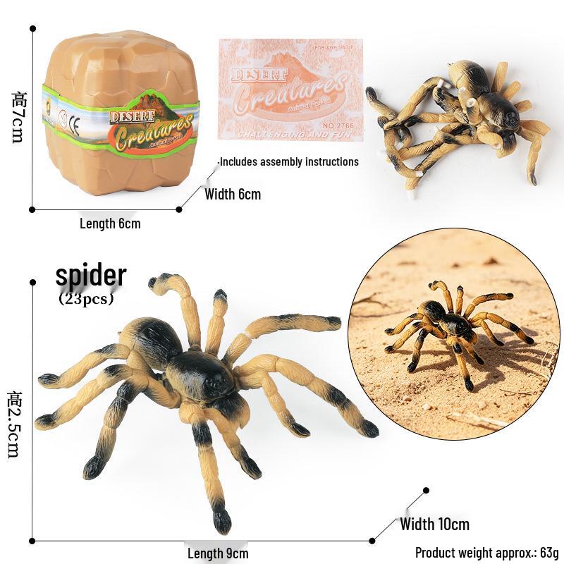 4D Stereo DIY Animal Model Kit: Eagle, Scorpion, Gecko, Rattlesnake, Spider, Lizard, Squirrel, Hedgehog