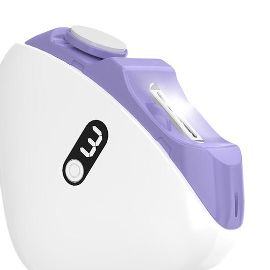 Электрический кусачки для ногтей 2-в-1, 3 скорости, триммер для ногтей со светодиодной подсветкой, перезаряжаемый через USB, для младенцев, детей, пожилых людей, автоматическая машинка для стрижки ногтей на пальцах, пилочка, полировка