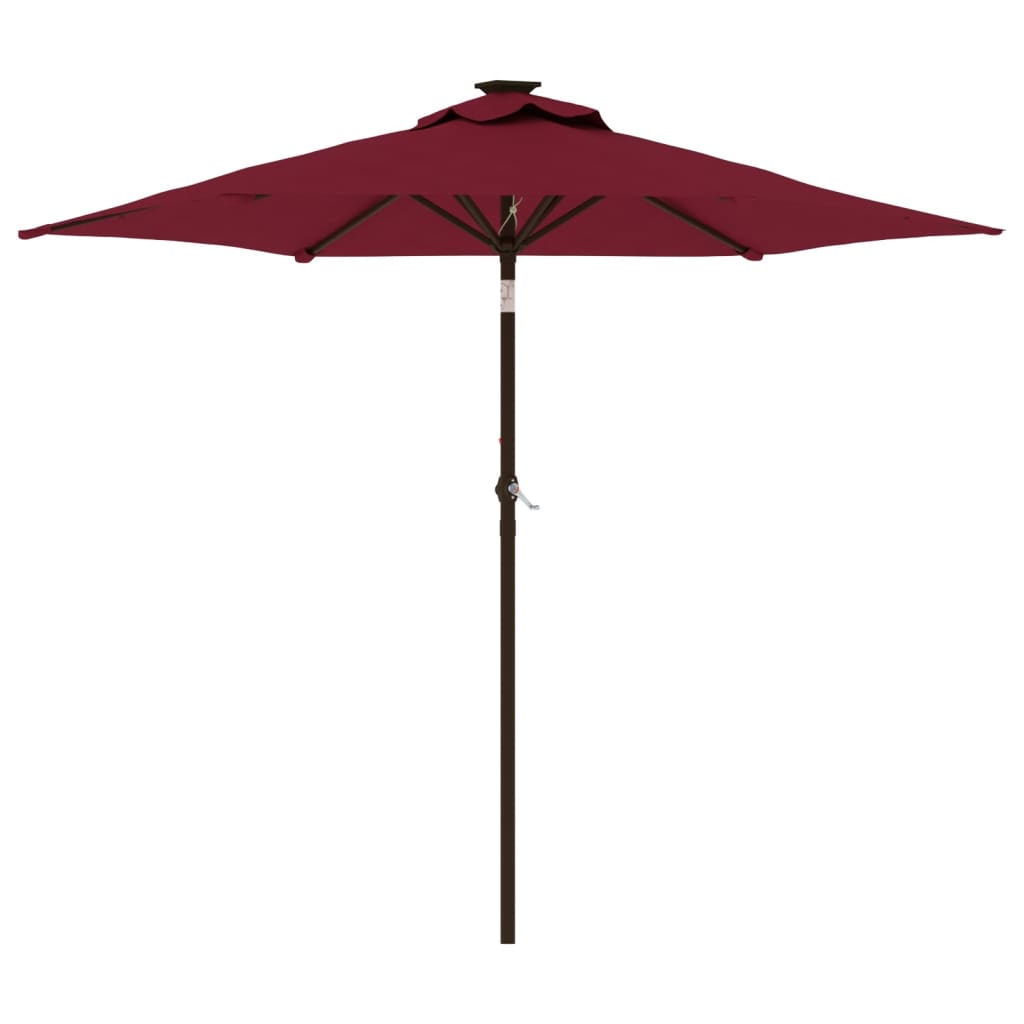 Vidaxl Parasol Ogrodowy Na Stalowym Słupku, Bordowy, 225X225X212 Cm