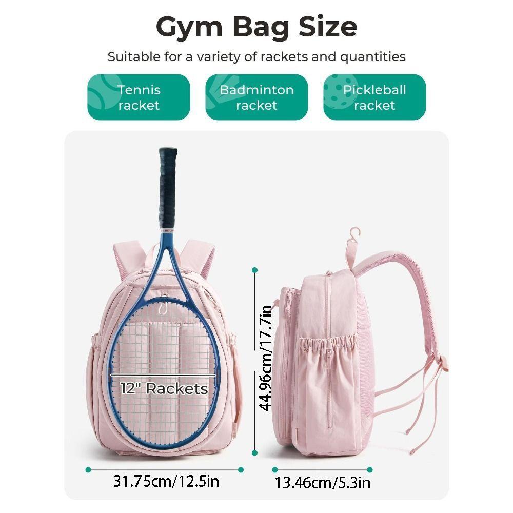 20L Tennis Racket Bag Large Capacity Sports Fitness Bag Pickleball Paddle Cover Travel