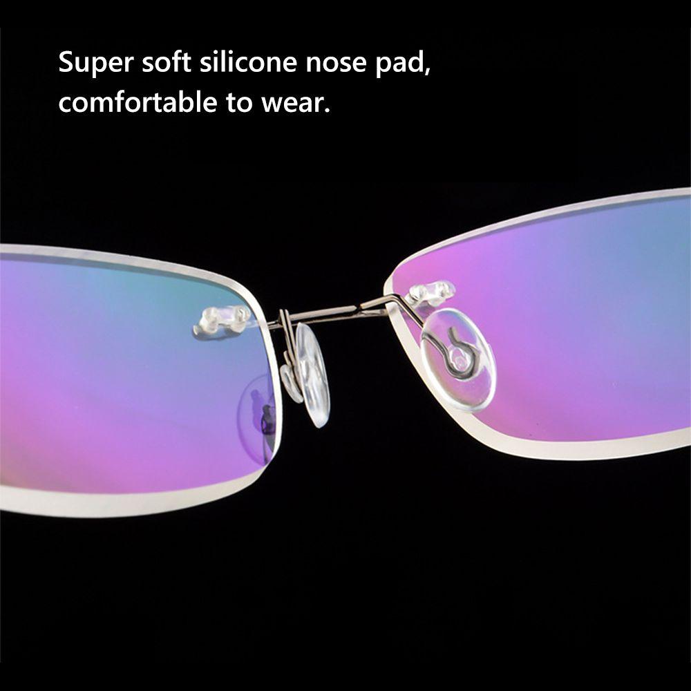 Men and Women Vision Care Eyewear Flexible Rimless Reading Glasses Memory Titanium Presbyopic Eyeglasses