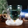 Double-Layer Borosilicate Insulated Transparent Mugs Christmas Gift Mugs Creative Healthy Heat-Resistant Tea Juice Milk Christma