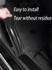 Защитная пленка для кромки двери автомобиля из 3D наноуглеродного волокна, водонепроницаемая и устойчивая к царапинам клейкая лента из ПВХ, универсальная пленка для предотвращения столкновений, черный цвет