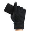 1 Pair Women Men Autumn Winter Knitting Gloves Solid Color Thickened Ribbed Cuffs Ridding Gloves Windproof Gloves