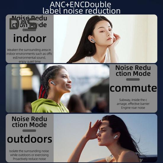 Bluetooth-совместимые наушники-вкладыши для перевода с активным шумоподавлением и переводом в реальном времени. Легкая конструкция, беспроводные наушники.