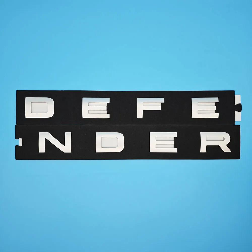 1pc 3D ABS Black Letters DEFENDER Badge Car Front Hood Bonnet Stickers Decals For Land Rover Defender Emblem Accessories FG3