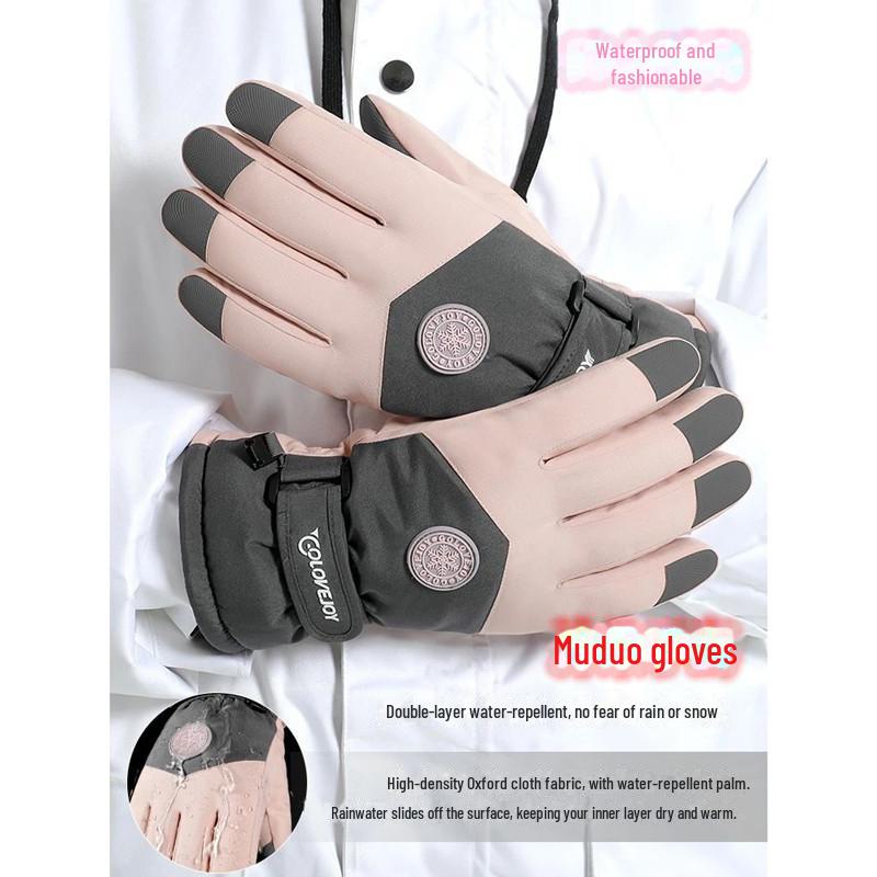 Унисекс ветрозащитные водонепроницаемые зимние лыжные и велосипедные перчатки для сенсорных экранов