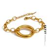 New Stainless Steel Oval Chain Statement Bracelet Bangle Waterproof Metal Attractive Wrist Jewelry Accessories