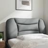 VidaXL Coussin de Tête de Lit, Oreiller de Lecture avec Fermeture à Glissière, Coussin de Lecture pour Lit Chambre, Gris 374525