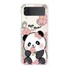 Чехол для телефона Samsung Galaxy Z Flip 3 4 5 раза, жесткий корпус из поликарбоната для Galaxy Z Flip 3 5, прозрачный чехол с милой пандой, альпинистским бамбуком
