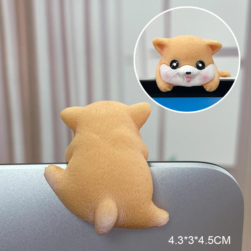 Креативный полимерный автомобильный центральный консольный экран навигатора, лежачая панда, украшение в виде животного, компьютерный дисплей, модель коалы, игрушка-свинья-медведь