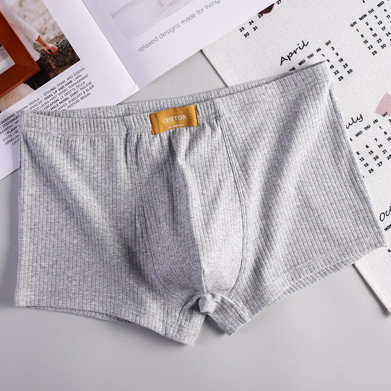 Мужское дышащее белье с четырьмя углами, мужское хлопковое удобное белье больших размеров с плоскими углами