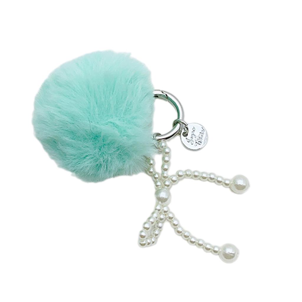 Elegant Beaded Bowknot Keychain Bag Pendant Unique Phone Charm Delicate Plush Keyring Accessory for Personalized Charm