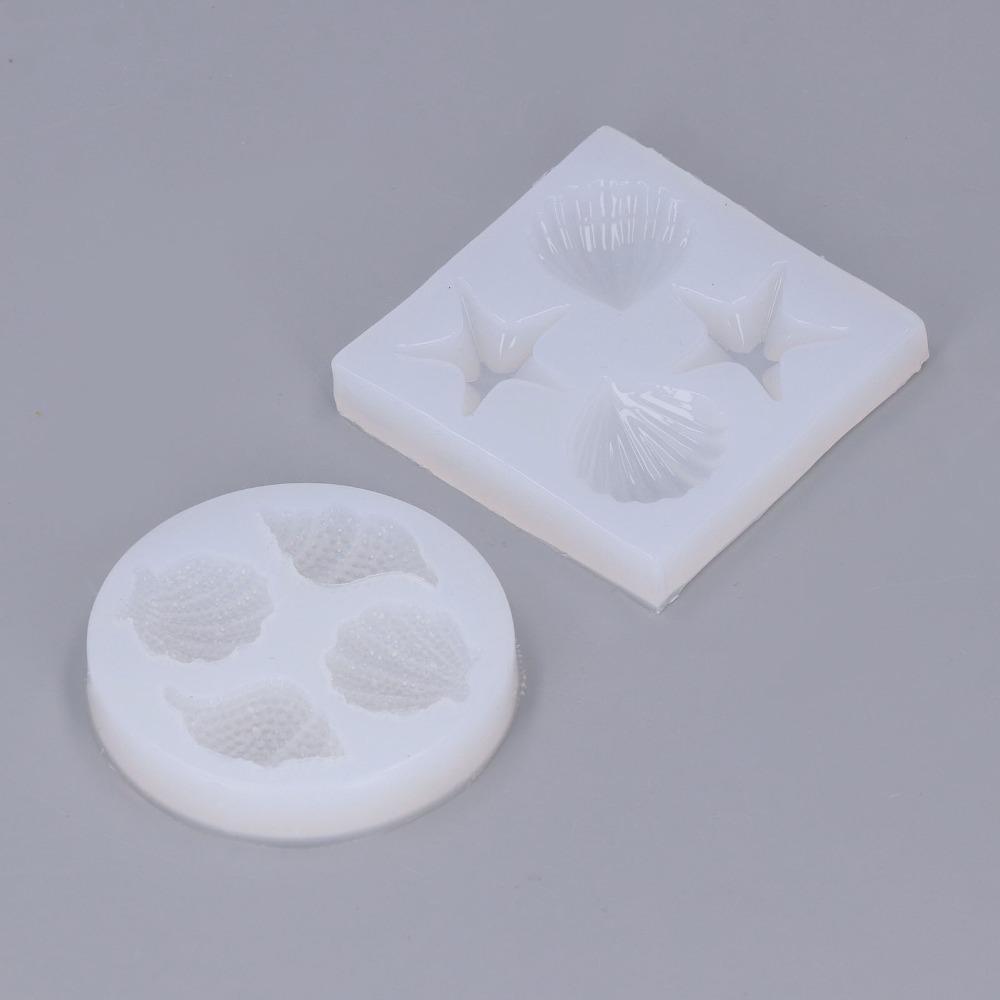 2pcs Transparent Seashell Silicone Mould Seashell Resin Casting Mould  Pendant Making
