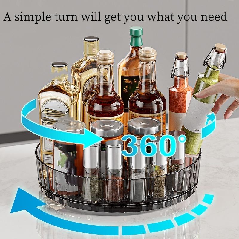 Вращающийся на 360 градусов поднос для специй, вращающееся основание, кухонный органайзер для кухни