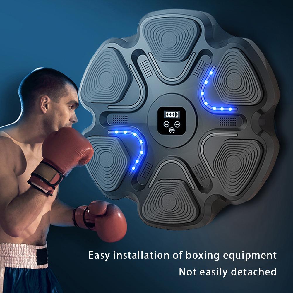 Умная Музыкальная Боксерская Тренировочная Машина Совместимая с Bluetooth Боксерская Тренировочная Настенная Мишень для Боксерских Видов Спорта Ловкость Реакция