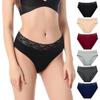 Женские сексуальные трусы средней посадки из хлопка с кружевным поясом, эластичные, мягкие, дышащие, невидимые, однотонные, повседневные трусики