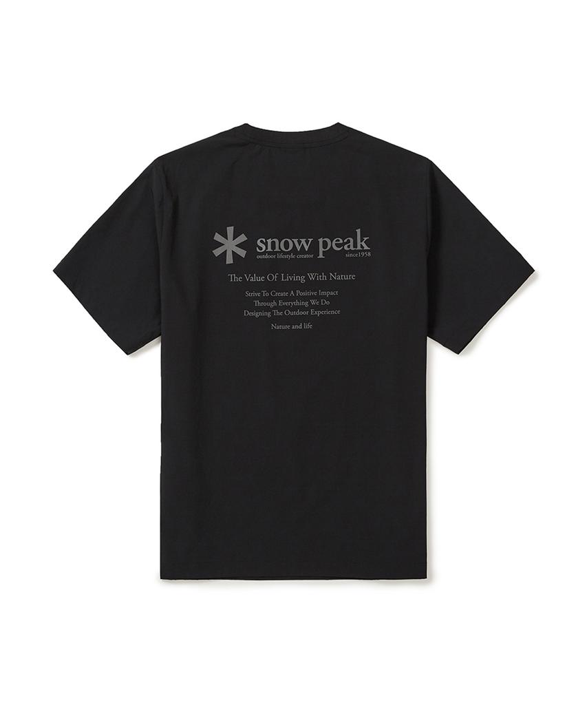 SNOWPEAK APPAREL Thin Tech Basic Short Sleeve T-Shirt (S25Musts31) Black