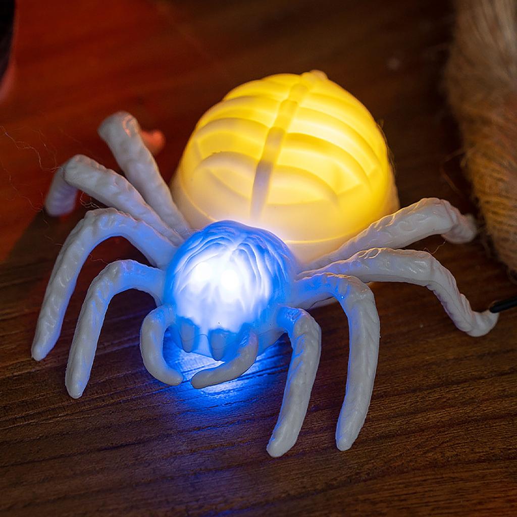 Halloween Glowing Spider Light With Eyes LED Flashing Decoration For Party And Home