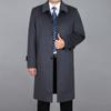 Мужское шерстяное длинное пальто, осеннее шерстяное кашемировое пальто, мужское зимнее шерстяное пальто, верхняя одежда
