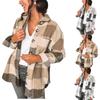 Женская модная верхняя одежда с клетчатым принтом и длинными рукавами, куртка с лацканами, плащ