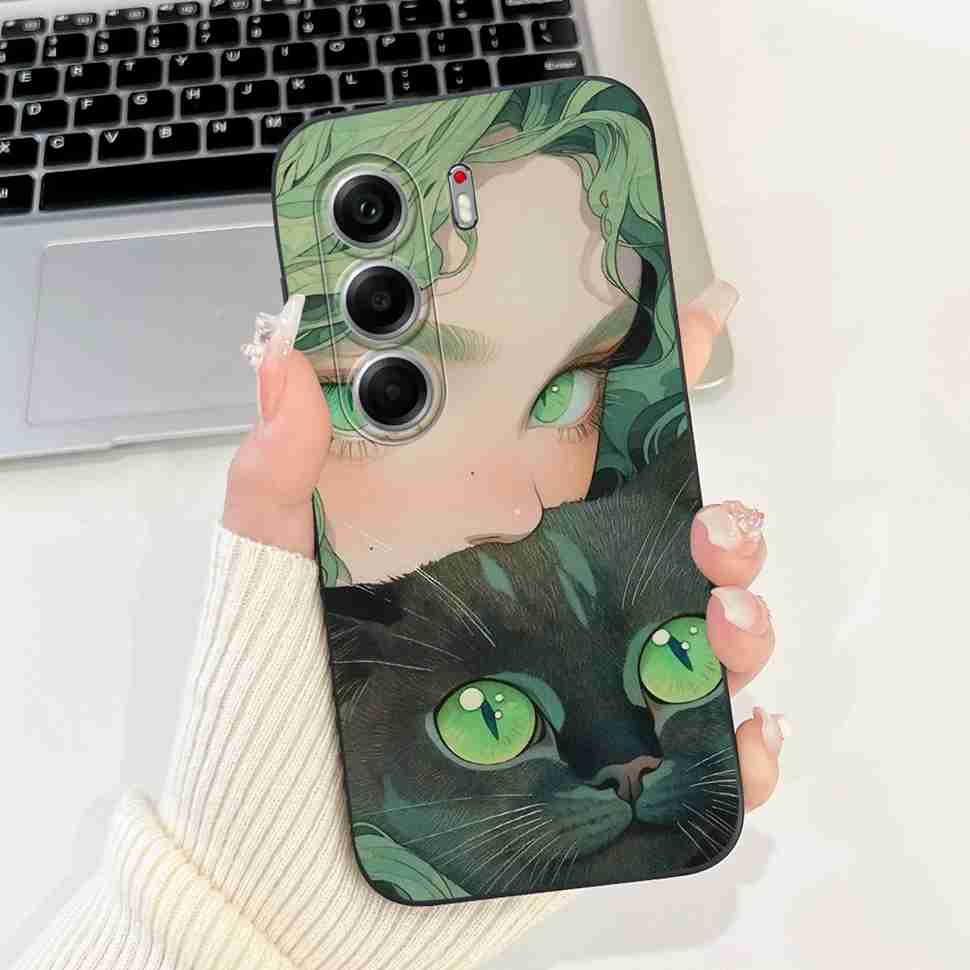 For Tecno Camon 40 Pro 5G Case Fashion Flower Cute Rabbit Soft Silicone Cover For Tecno Camon 40Pro 5G 6.78" Bumper Phone Cases