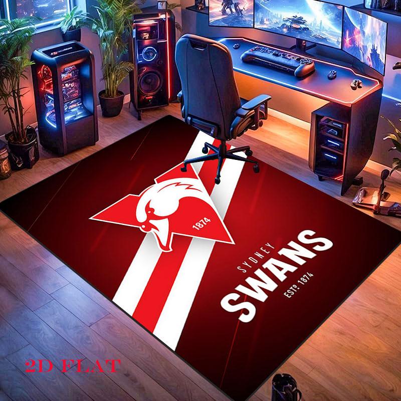 Sydney Swans poster Carpet Rug for Living Room Bedroom Home Sofa Decoration,Kids play Nonslip Floor Mat