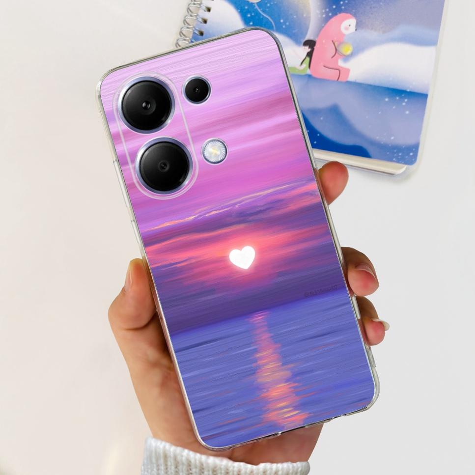 For Xiaomi Redmi Note 13 Pro 4G Case Beautiful butterfly flower TPU Soft Silicone Cover For Xiaomi Poco M6 Pro Bumper Phone Case