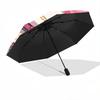 1pc Hello Kitty Balloon Bouquet with Automatic Opening Umbrella - Portable Folding Design, 8-Bone Iron Frame Outdoor Umbrella, Perfect Gift for Fans,