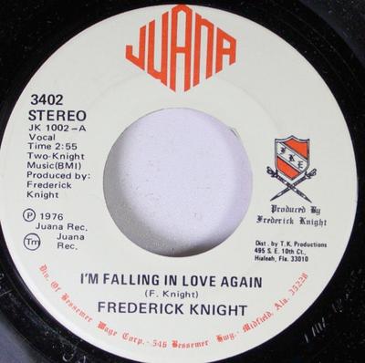 7-дюймовая пластинка FREDERICK KNIGHT - I'm Falling In Love Again 3402 Juana 1976 США Соул/Фанк Б/у