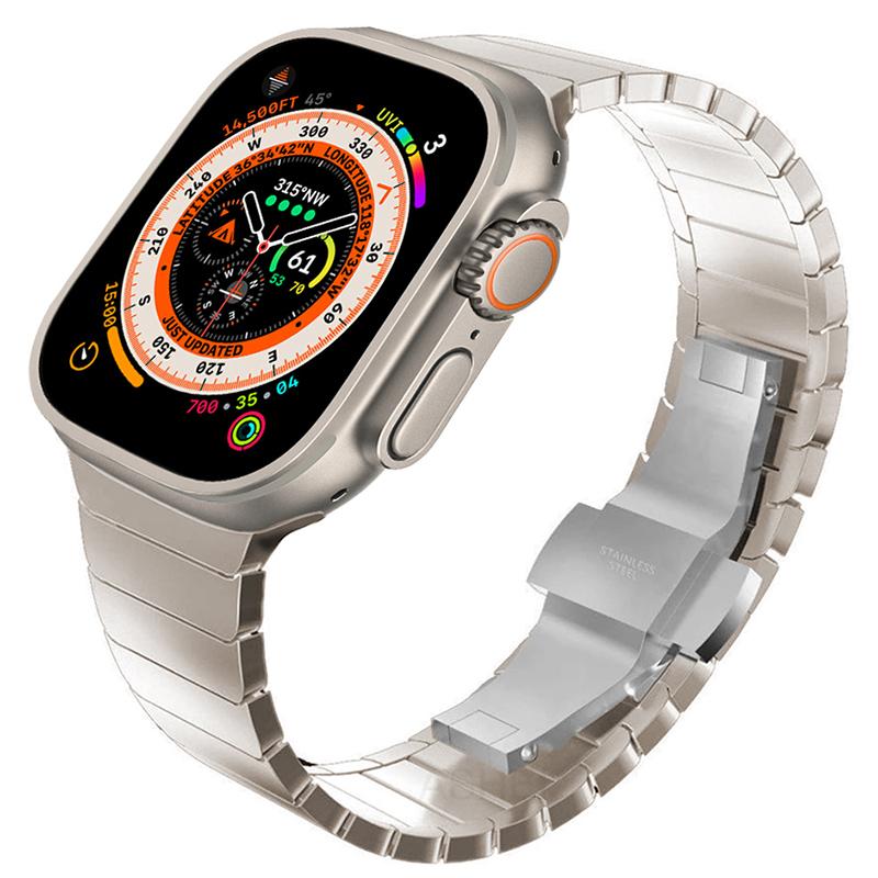 Браслет-звеньевой ремешок для Apple Watch Ultra 49 мм 8 7 6 5 4 Se 45 мм 41 мм 44 мм 40 мм Ремешок из нержавеющей стали для Iwatch 3 42 мм 38