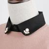 Solid Color Shirt Fake Collars for Women Cotton Detachable Collar Lapel Blouse Top Dress False Collar Neckwear Faux Col