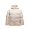 Sports Lifestyle Series Pioneer Series Letter Zipper Hooded Comfortable Breathable Loose Down Jacket Women Outerwear Vanilla Cream 962448905-2