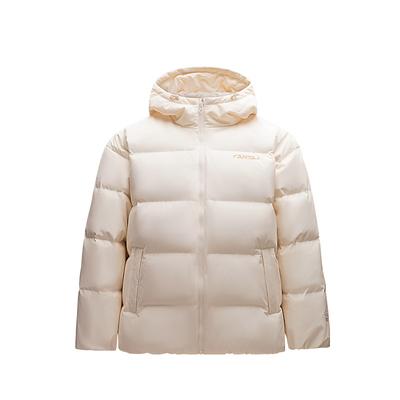 Спортивная серия Lifestyle Серия Pioneer Серия Letter Zipper С капюшоном Удобная дышащая свободная пуховая куртка Женская верхняя одежда Vanilla Cream 962448905-2